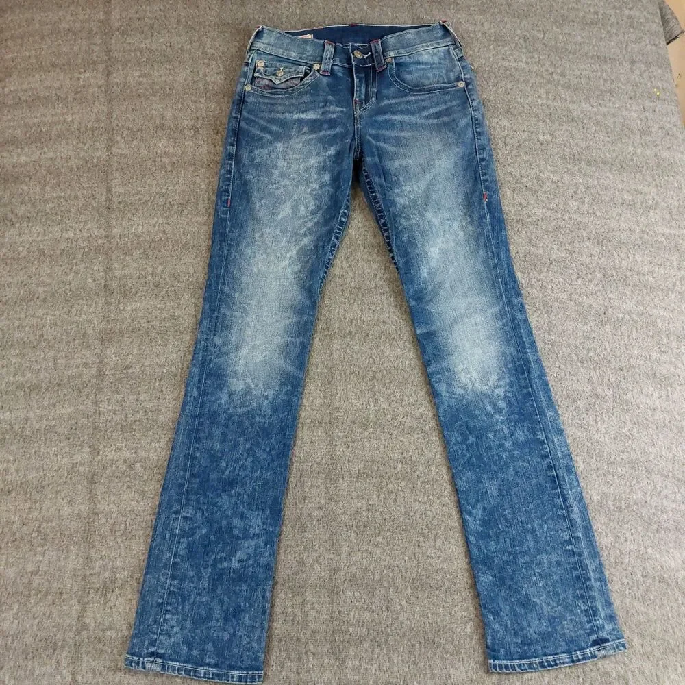 True Religion World Tour Ricky Relaxed Straight Jeans Men's Size 28 (Fit 29x33)